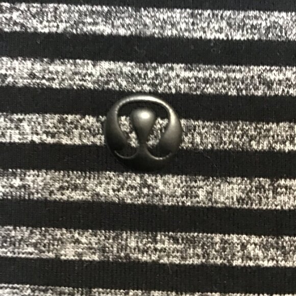 Lululemon Speed Long Sleeve Classic Stripe Heathered Black/Black Size L - Picture 3 of 6